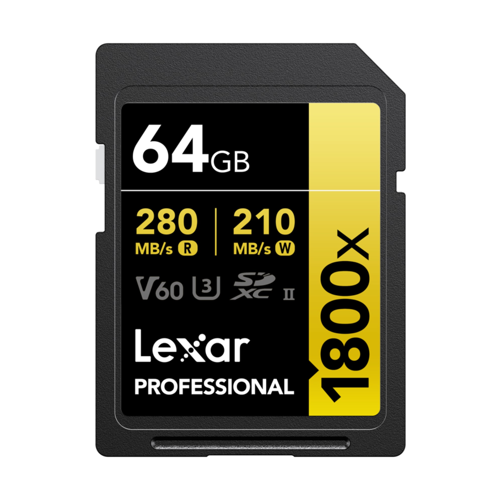 Lexar SDXC Pro 1800x UHS-II U3 V60 R280/W210 64GB
