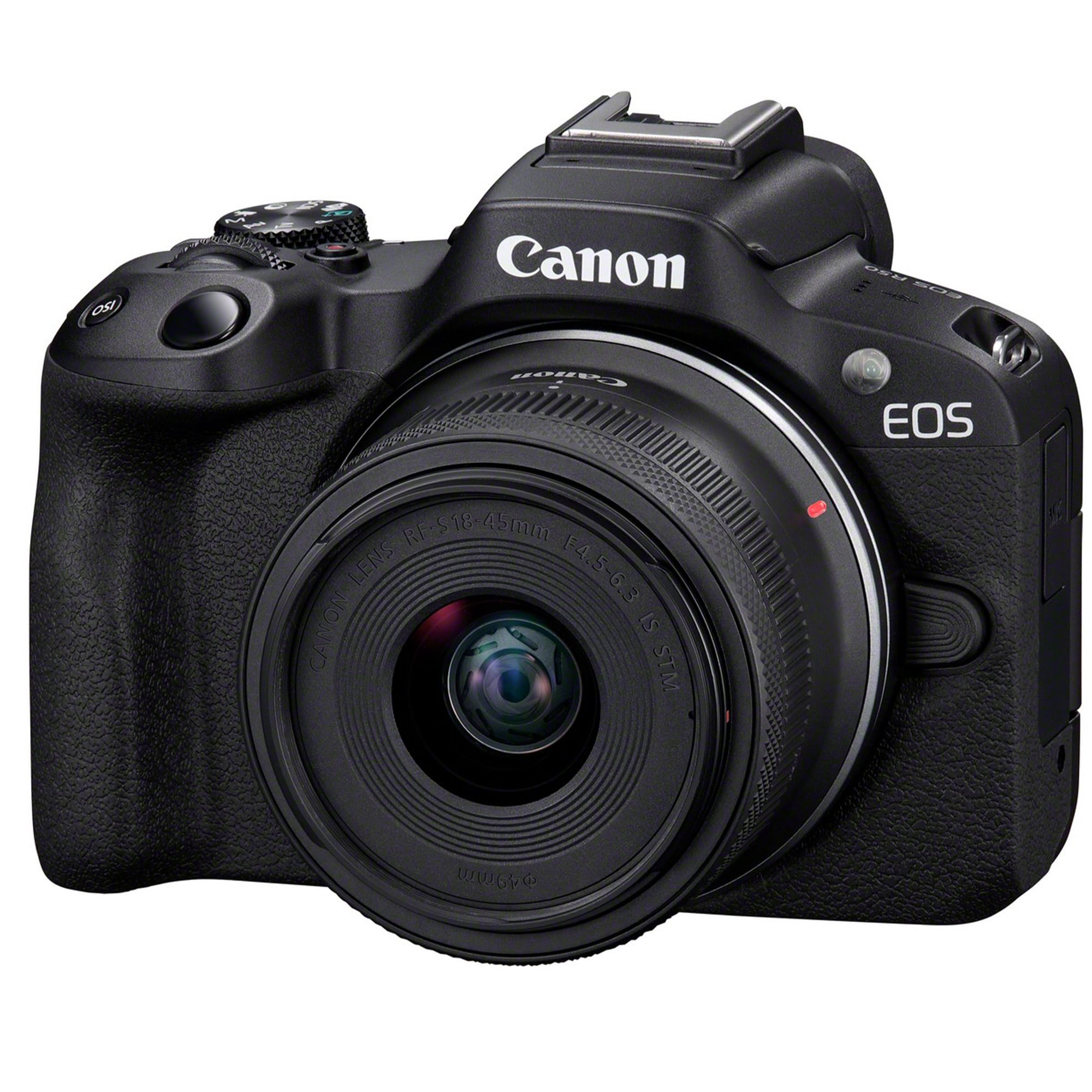 Canon EOS R50 Svart + RF-S 18-45 mm f/4,5-6,3 IS STM