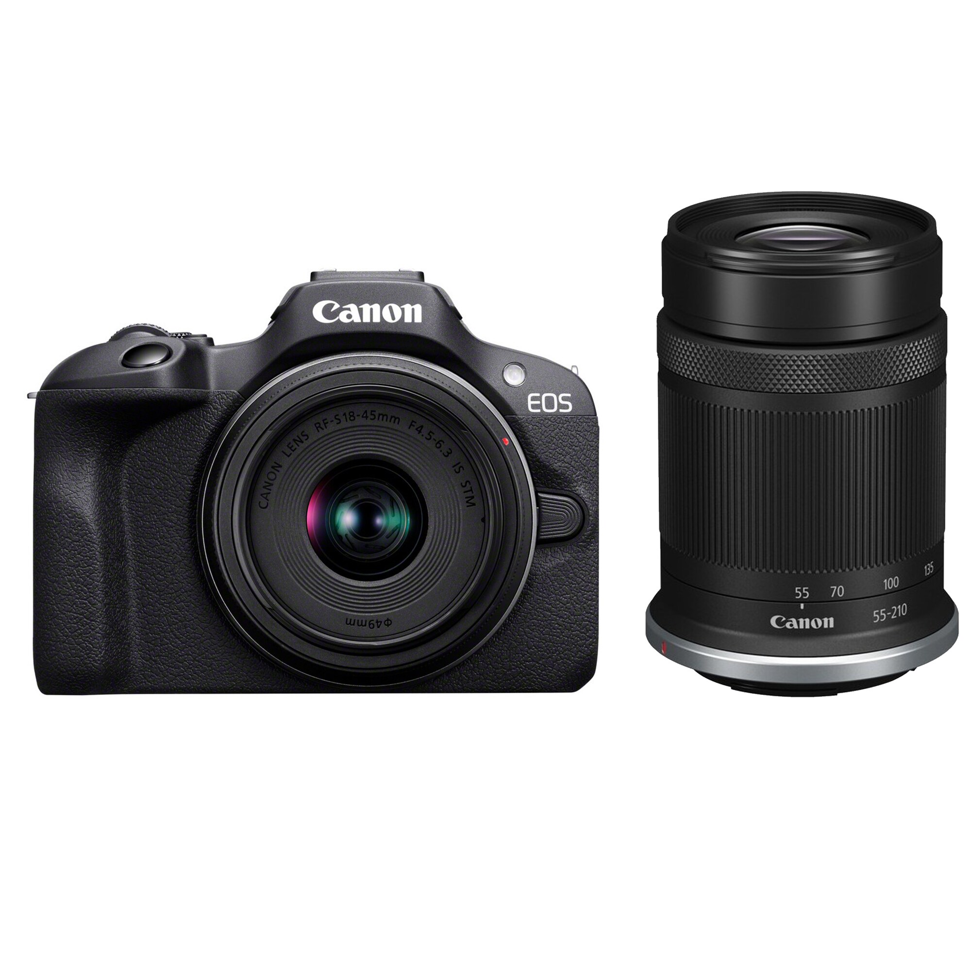 Canon EOS R100 + RF-S 18-45mm F4.5-6.3 IS STM + RF-S 55-210mm IS STM