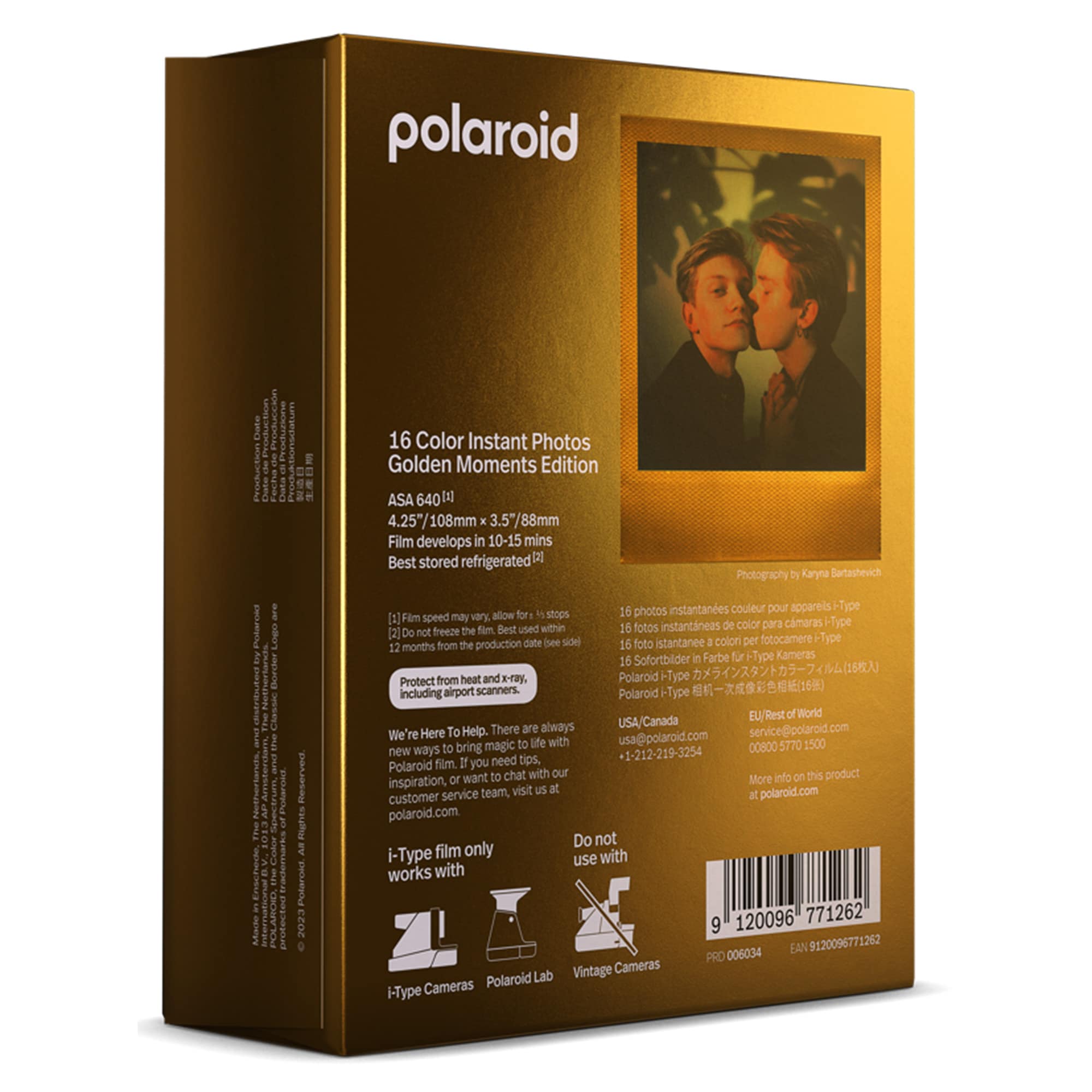 Polaroid I-Type Film Färg Golden Moments 2-pack