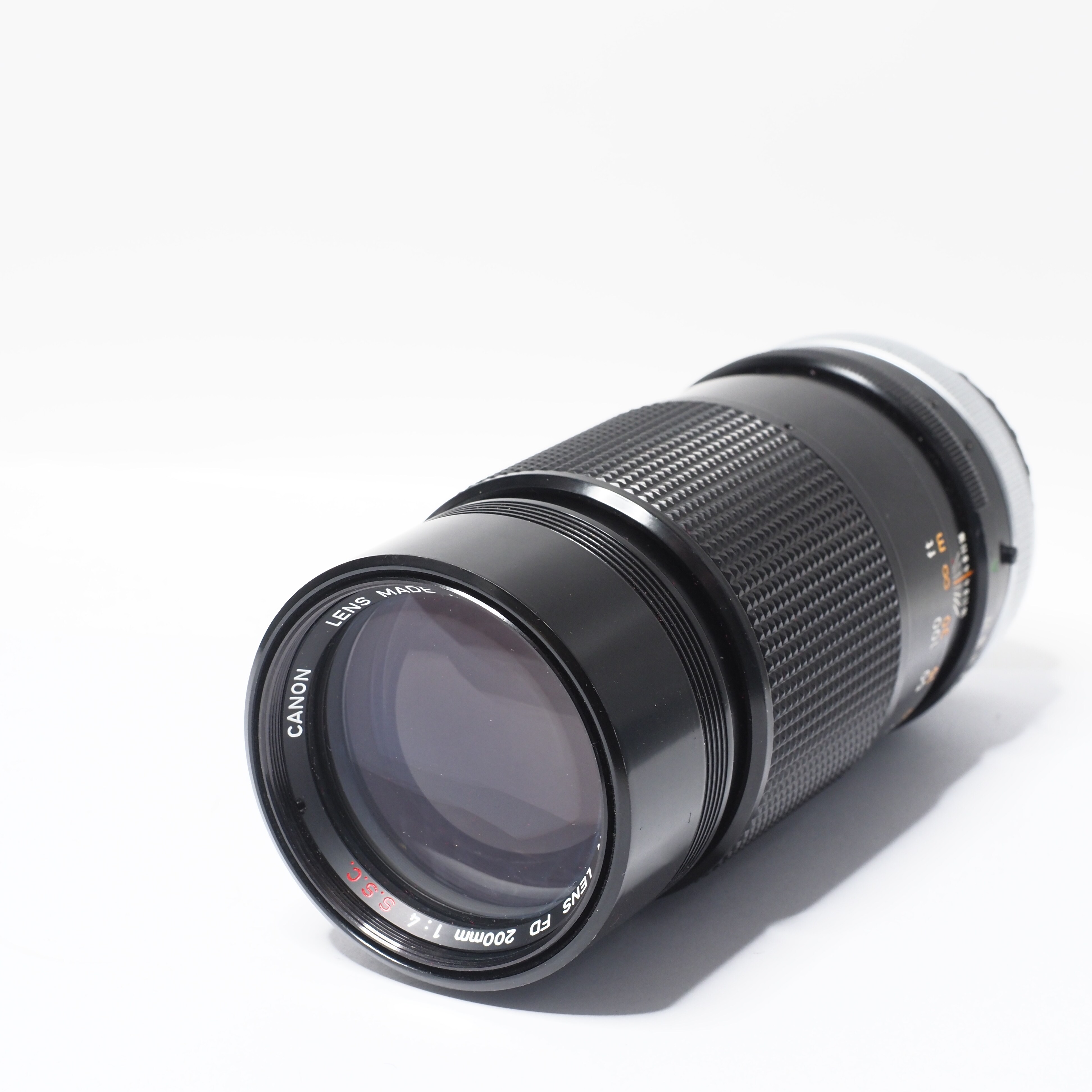 Objectif Macro Canon New FD 200mm F/4 – Occasion Japon, Bon état Optique