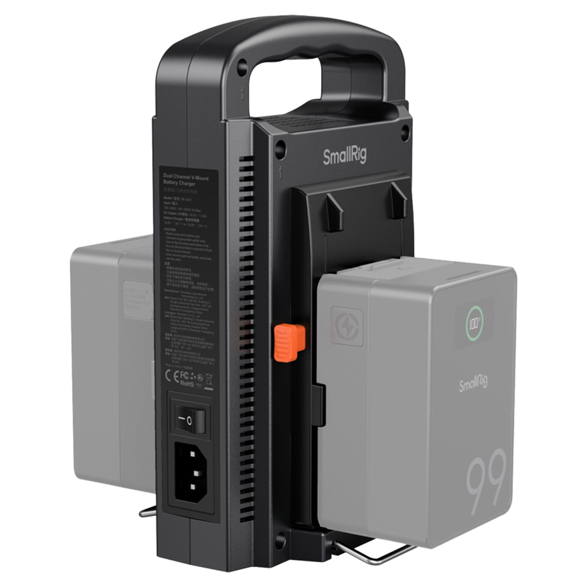 SmallRig 4578 V-Mount Batteriladdare Dual Channel