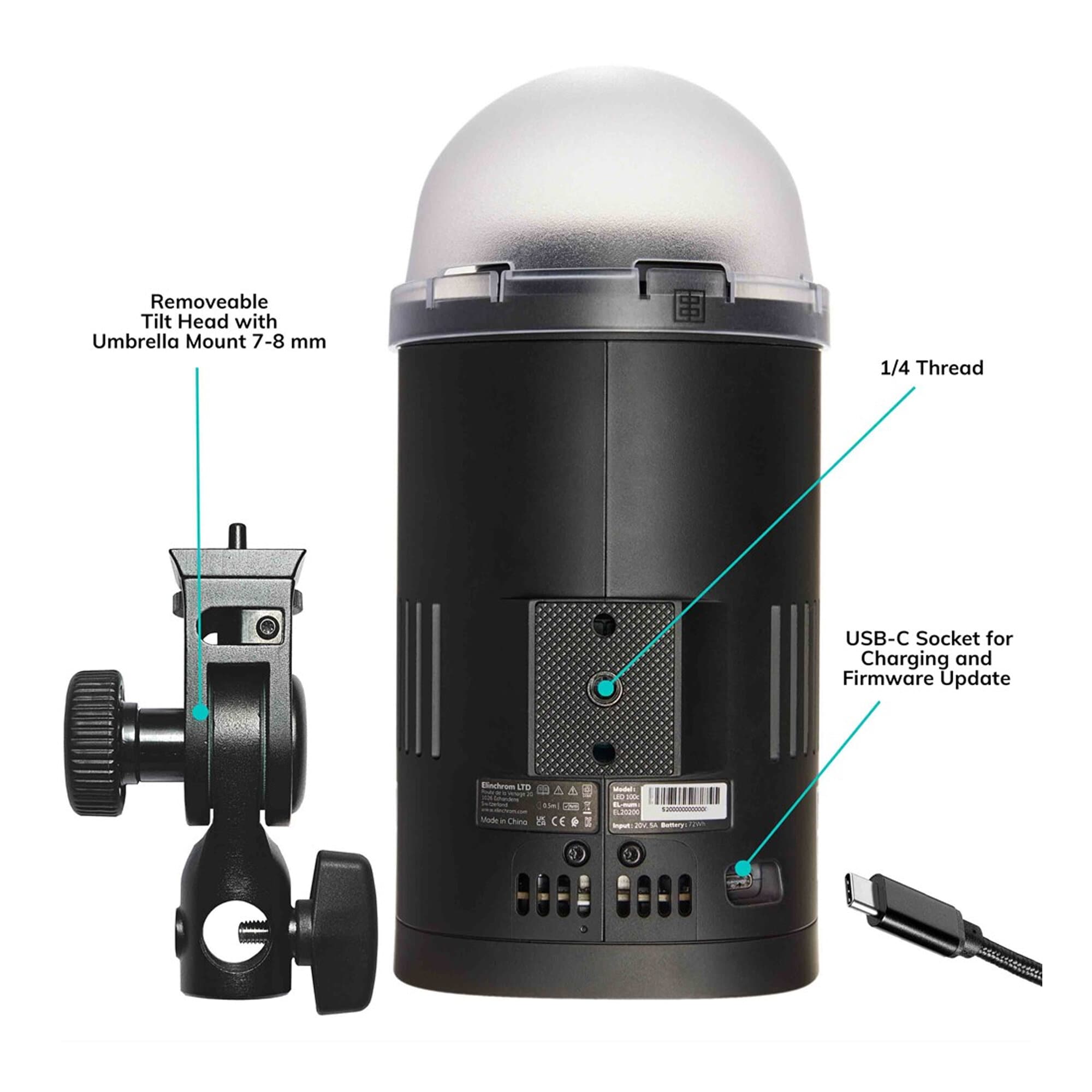 Elinchrom LED 100 C Light Kit inkl Laddare