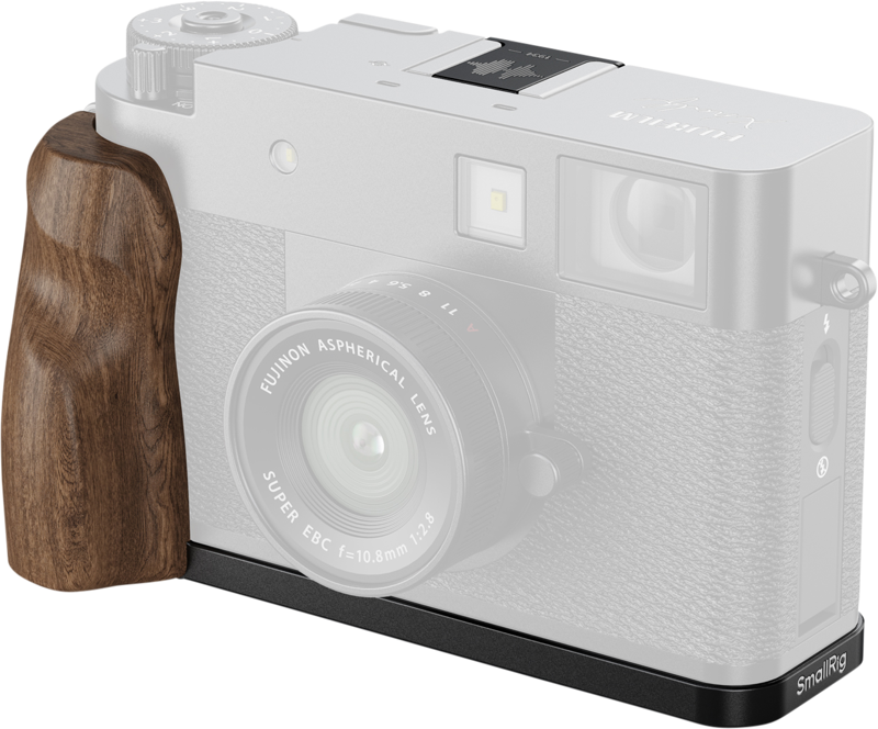 SmallRig 5224 L-Shaped Mount Plate With Wooden Handle Till Fujifilm X Half Svart