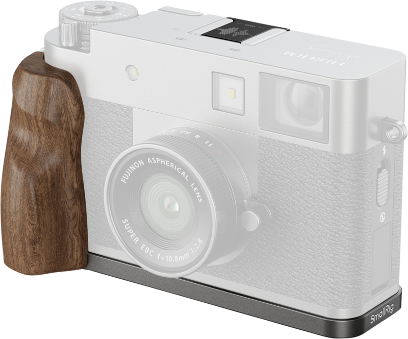 SmallRig 5394 L-Shaped Mount Plate With Wooden Handle Till Fujifilm X Half Charcoal Silver