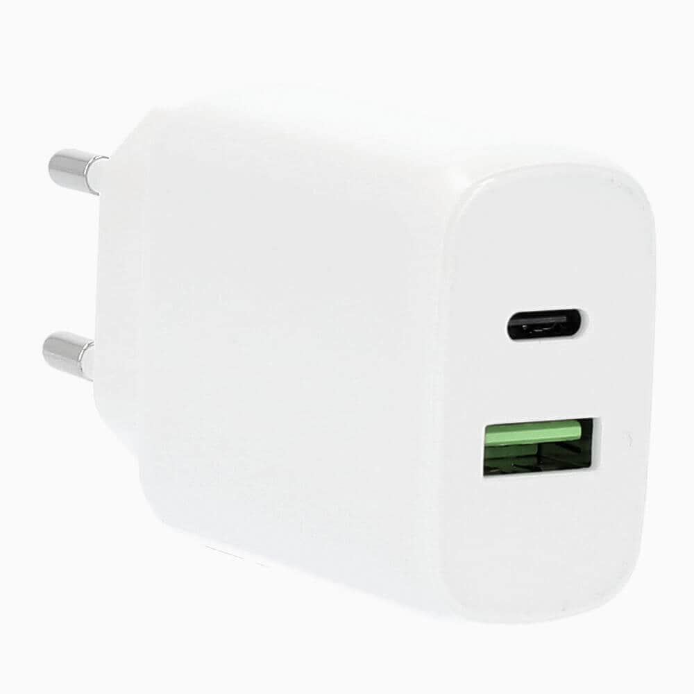 Gear Laddare 220V 1xUSB-C +1x PD/PPs 25W + 18W QC Vit