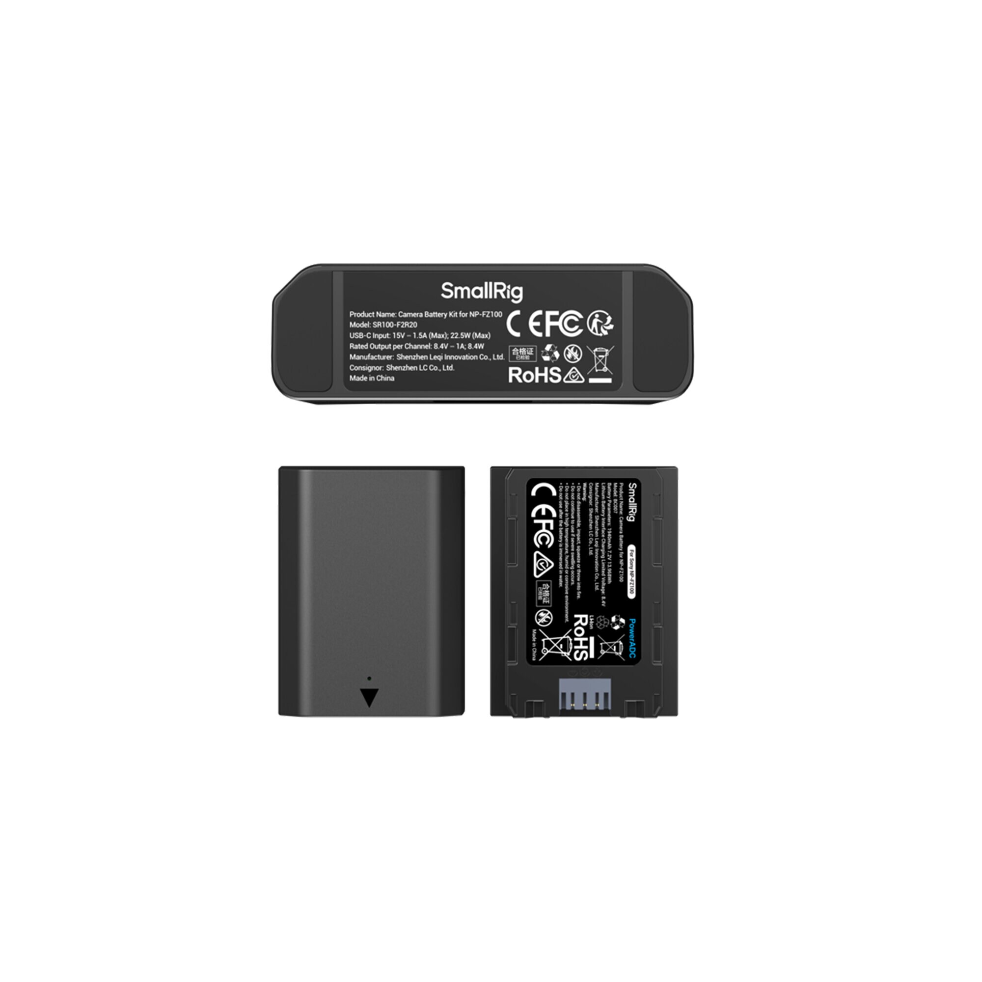 SmallRig 5483 Turbo Charging Kit for NP-FZ100 Camera Batteries