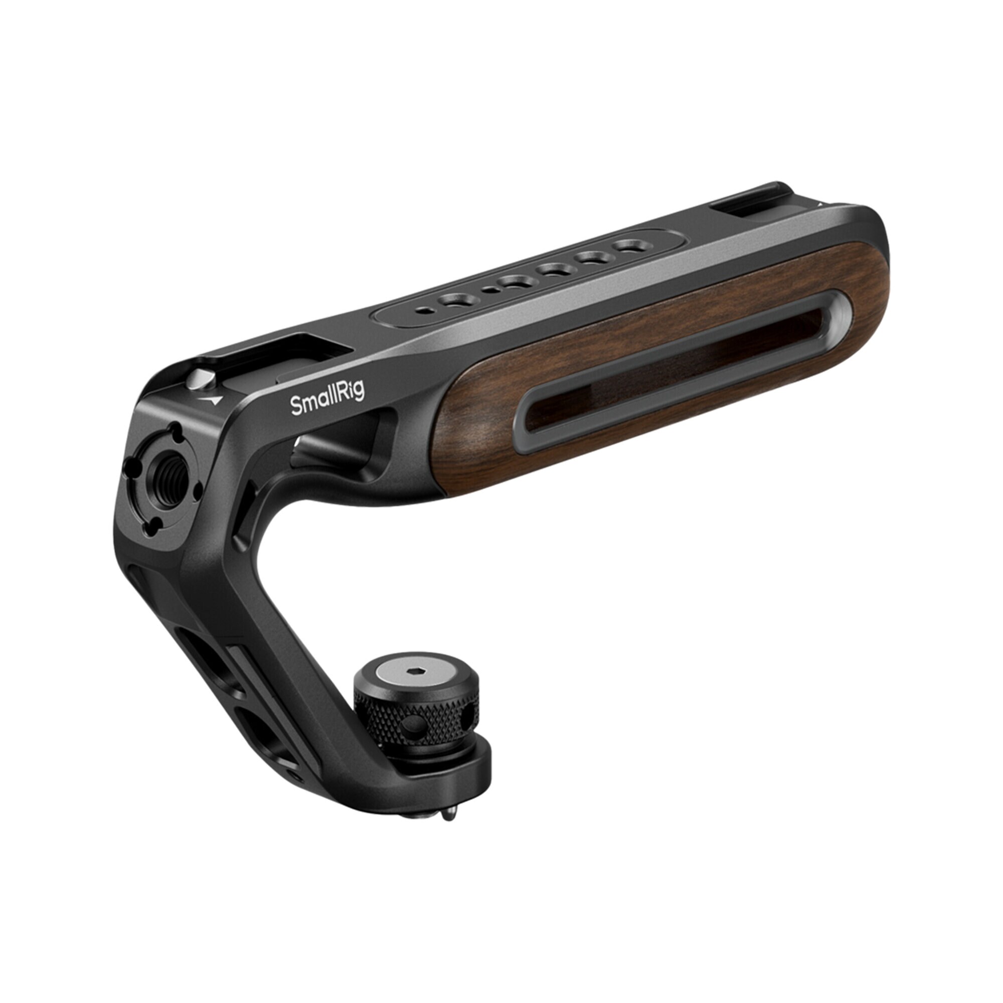 Smallrig 5252 Wooden Top Handle with 1/4''-20 and ARRI 3/8''-16 Locating Screw