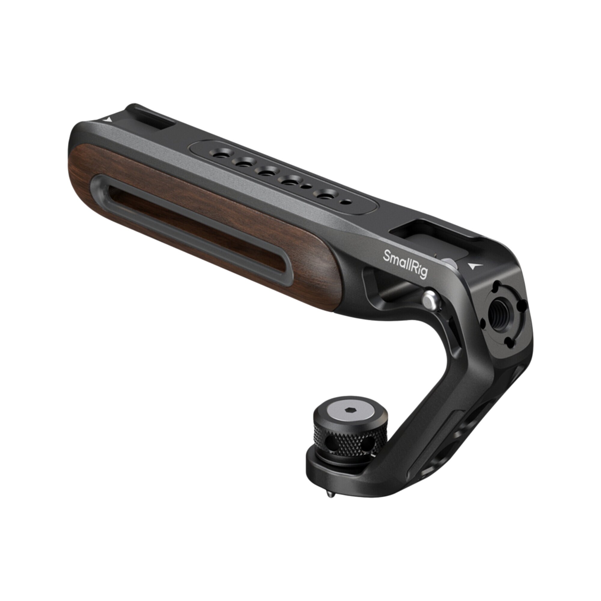 Smallrig 5252 Wooden Top Handle with 1/4''-20 and ARRI 3/8''-16 Locating Screw