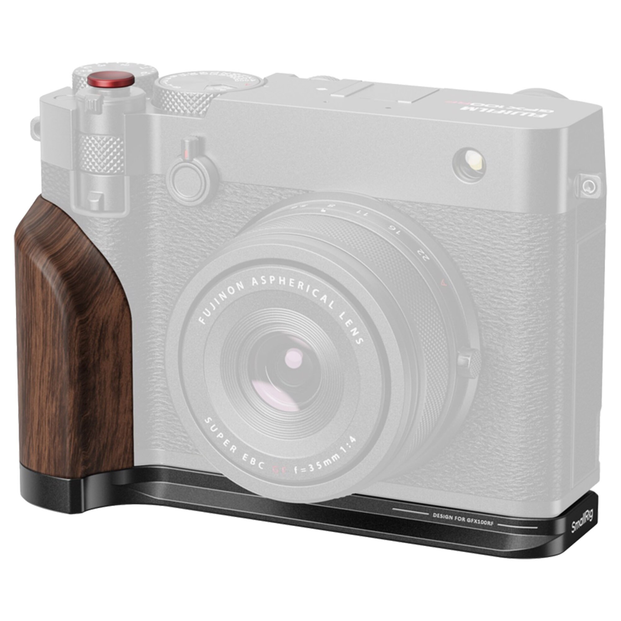 SmallRig 5266 L-Shape Mount Plate with Wooden Handle for FUJIFILM GFX100RF Black