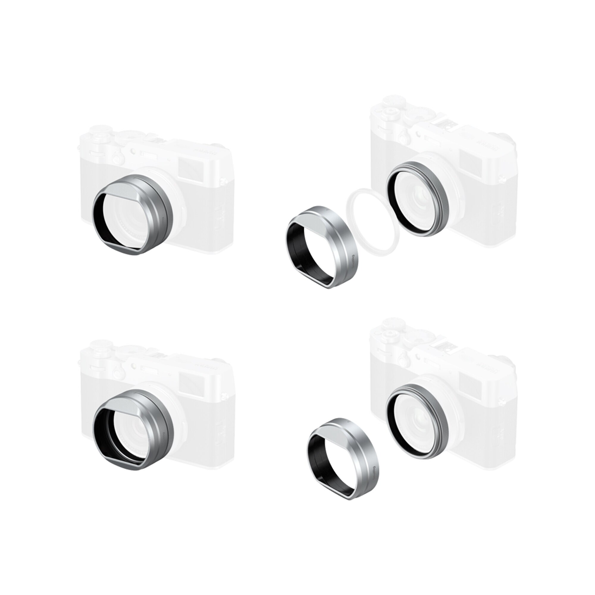 Smallrig 5849 Lens Hood for FUJIFILM X100VI / X100V (Silver)