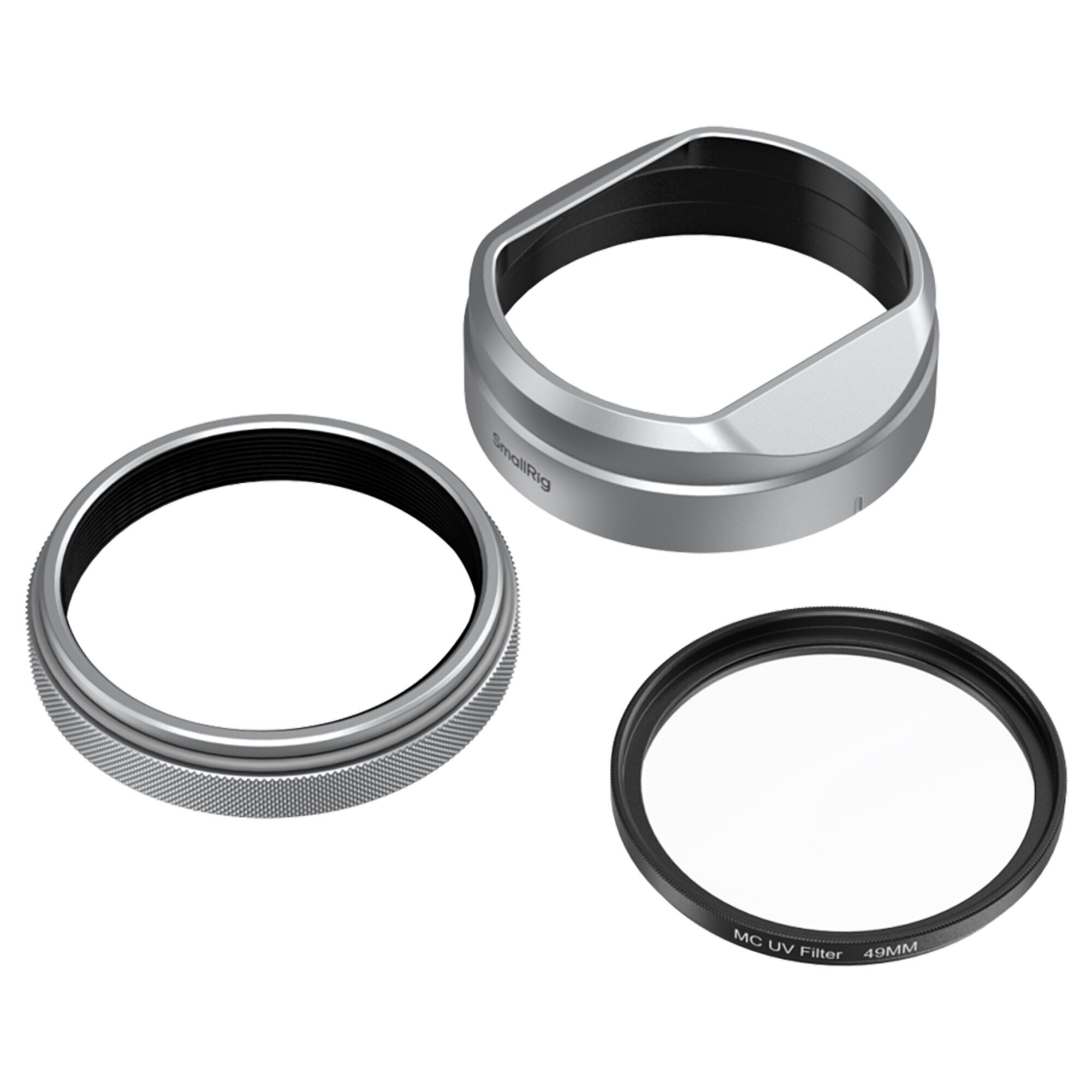 SmallRig 5851 UV Filter with Lens Hood Kit for FUJIFILM X100VI / X100V (Silver)