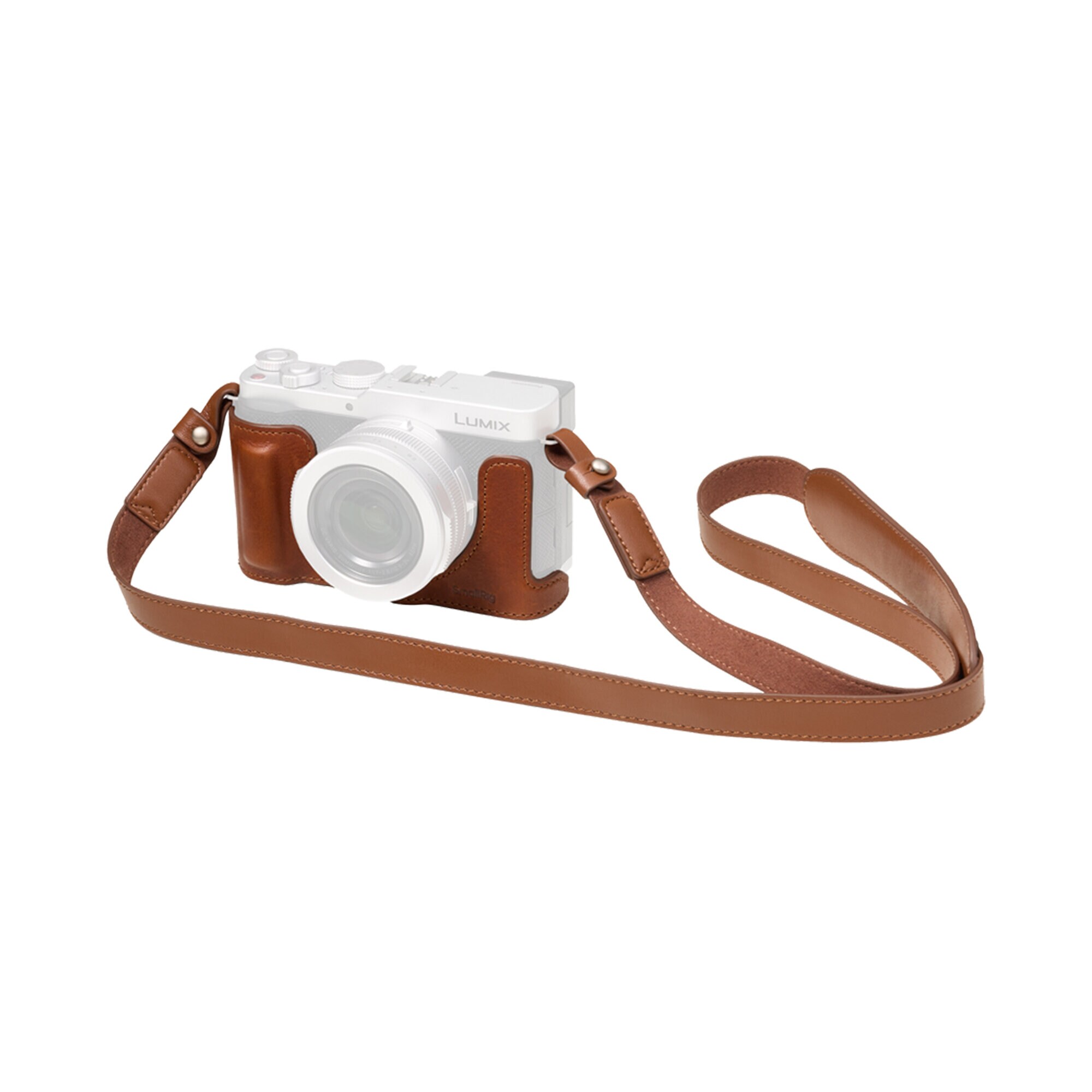 Smallrig 6275 Leather Half Case Kit till Panasonic LUMIX L10 Brun