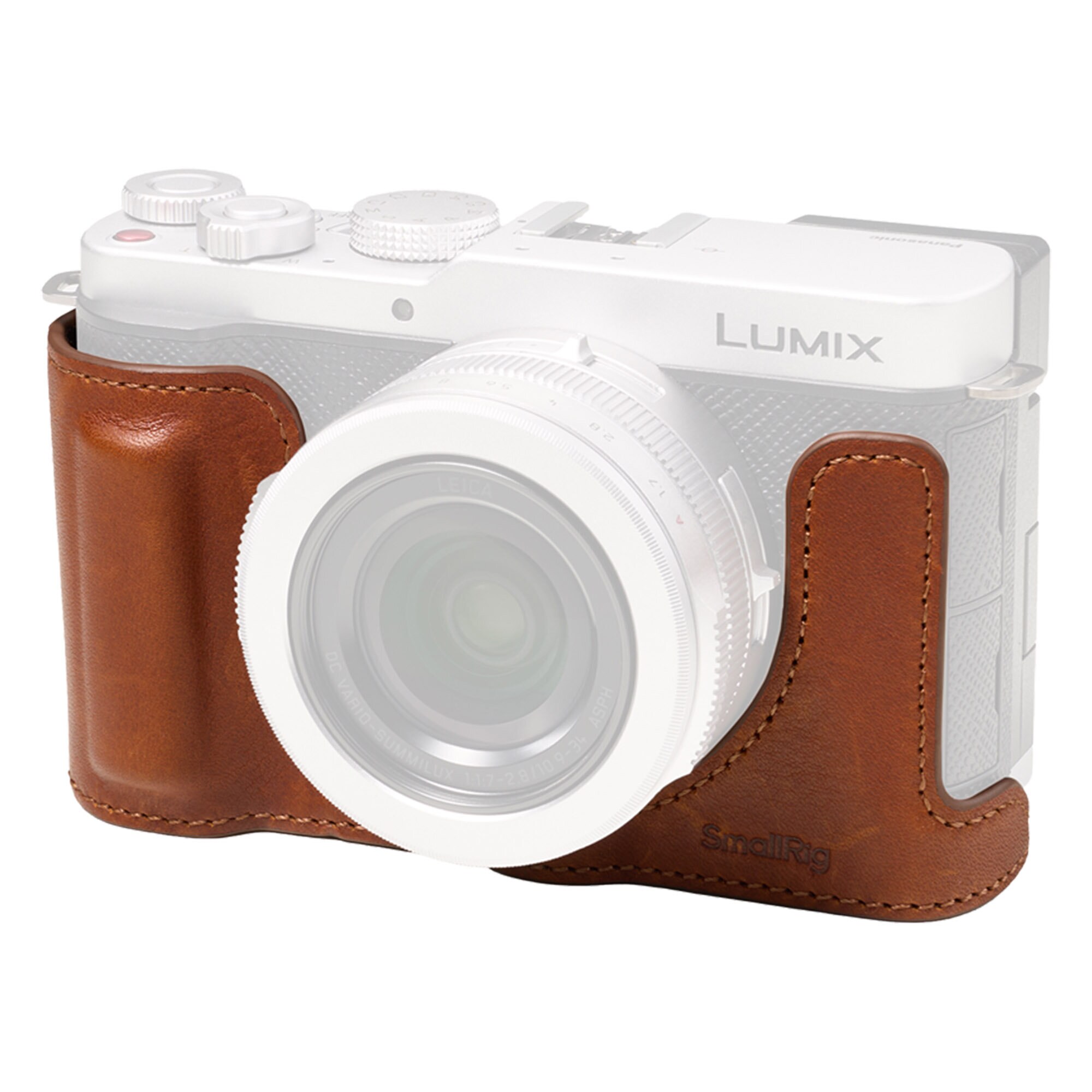 SmallRig 5699 Leather Half Case för Panasonic LUMIX L10 Brun