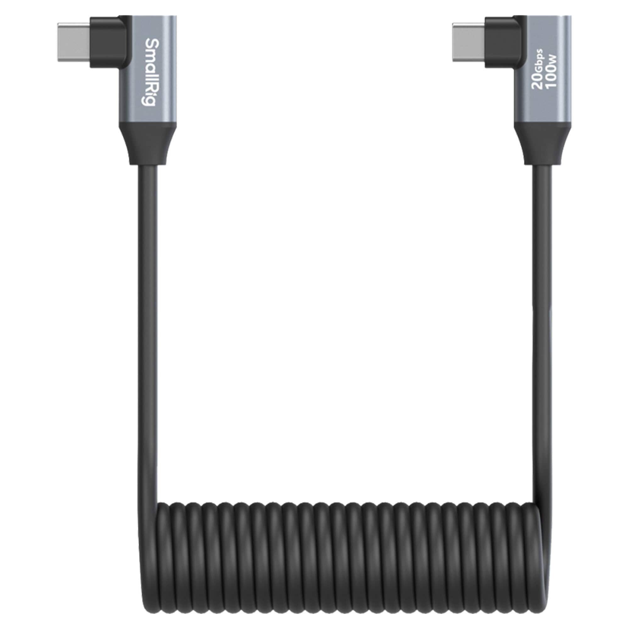 SmallRig 4793 USB-C Angled To USB-C Angled Coiled Data Cable