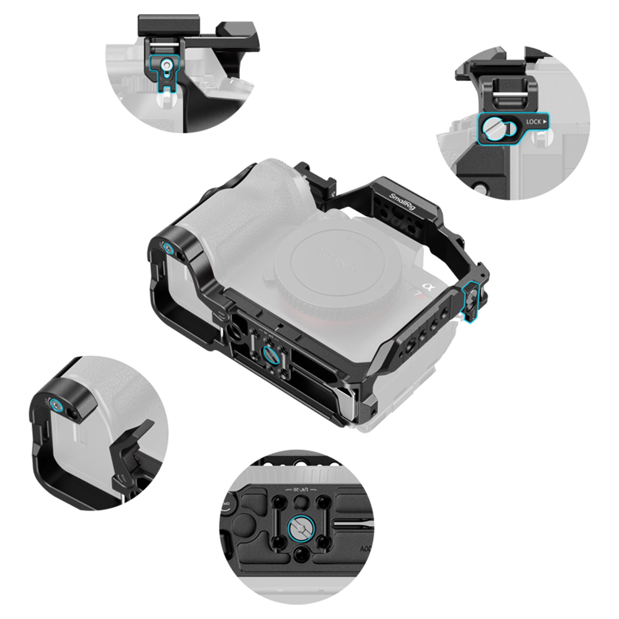 SmallRig 6702 HawkLock Quick Release Cage for Sony Alpha 7R VI