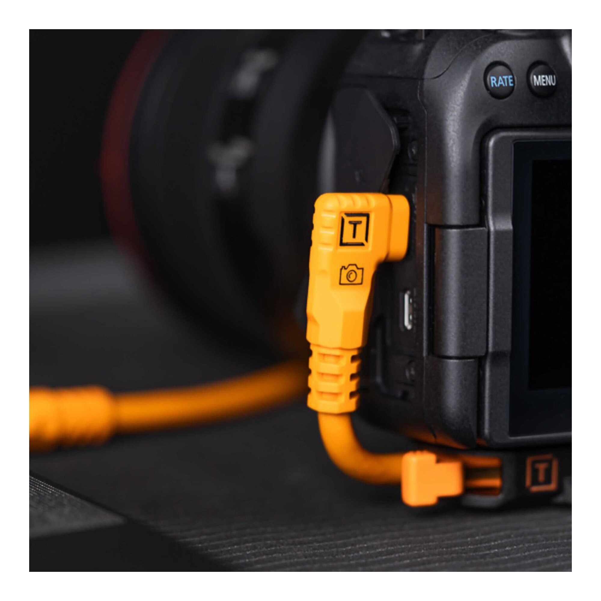 TetherPro Optima 10G USB-C, 0,9m, Vinklad, Orange
