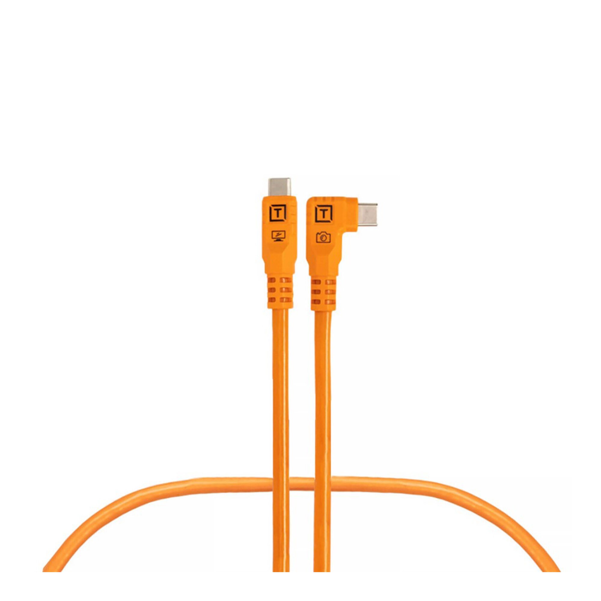 TetherPro Optima 10G USB-C, 0,9m, Vinklad, Orange