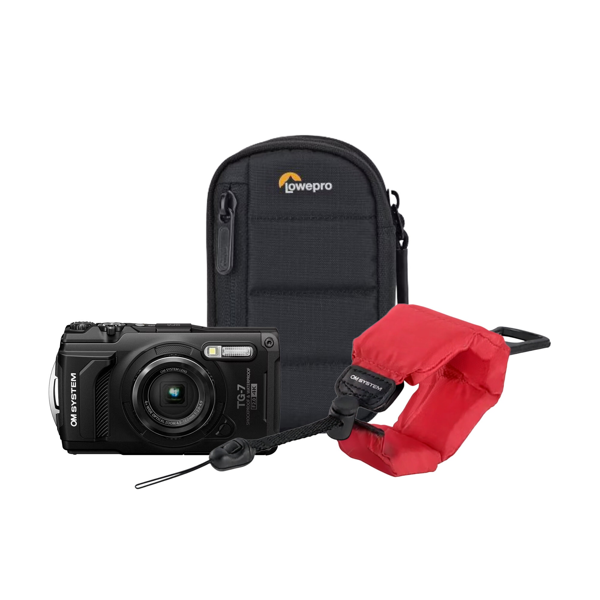 TG-7 Svart + Väska + Flytande Handrem Bundle