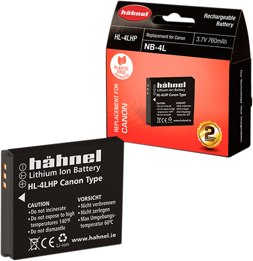 Hähnel BATTERI CANON HL-4LHP Motsvarande NB-4L