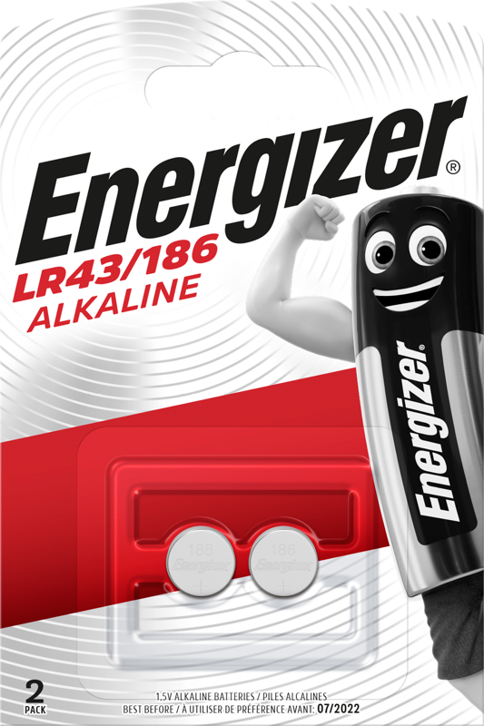 Energizer Alkaline Lr43/186 2Pk