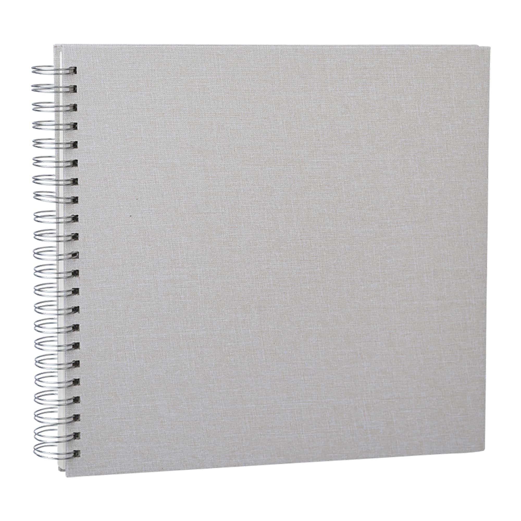 Base Line Canvas Wire-O 30x30 Beige med Vita blad