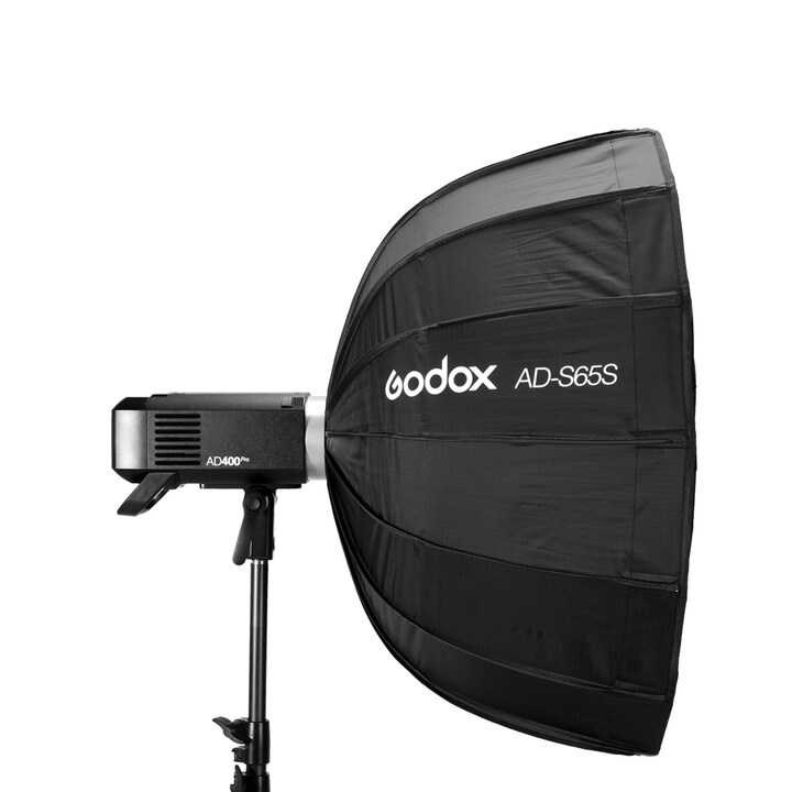 Godox AD-S65S Softbox Portatile 65cm Con Attacco Godox Per AD400Pro E AD300Pro – Con Riflettore E Griglia