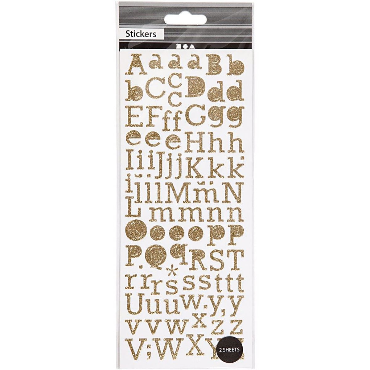 Focus Glitterstickers Bokstäver Guld