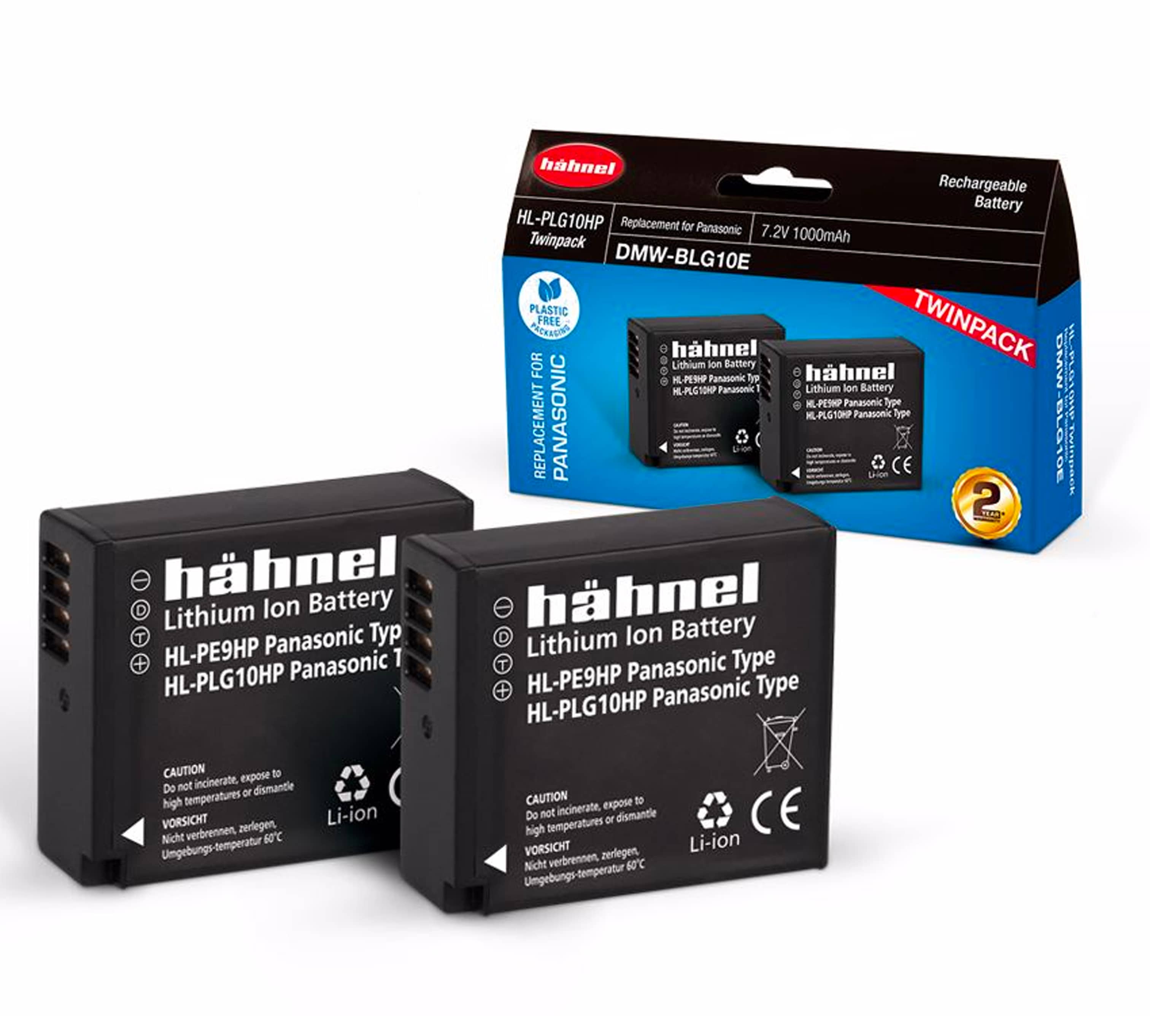 Hähnel Batteri Panasonic HL-PLG10HP Twin Pack