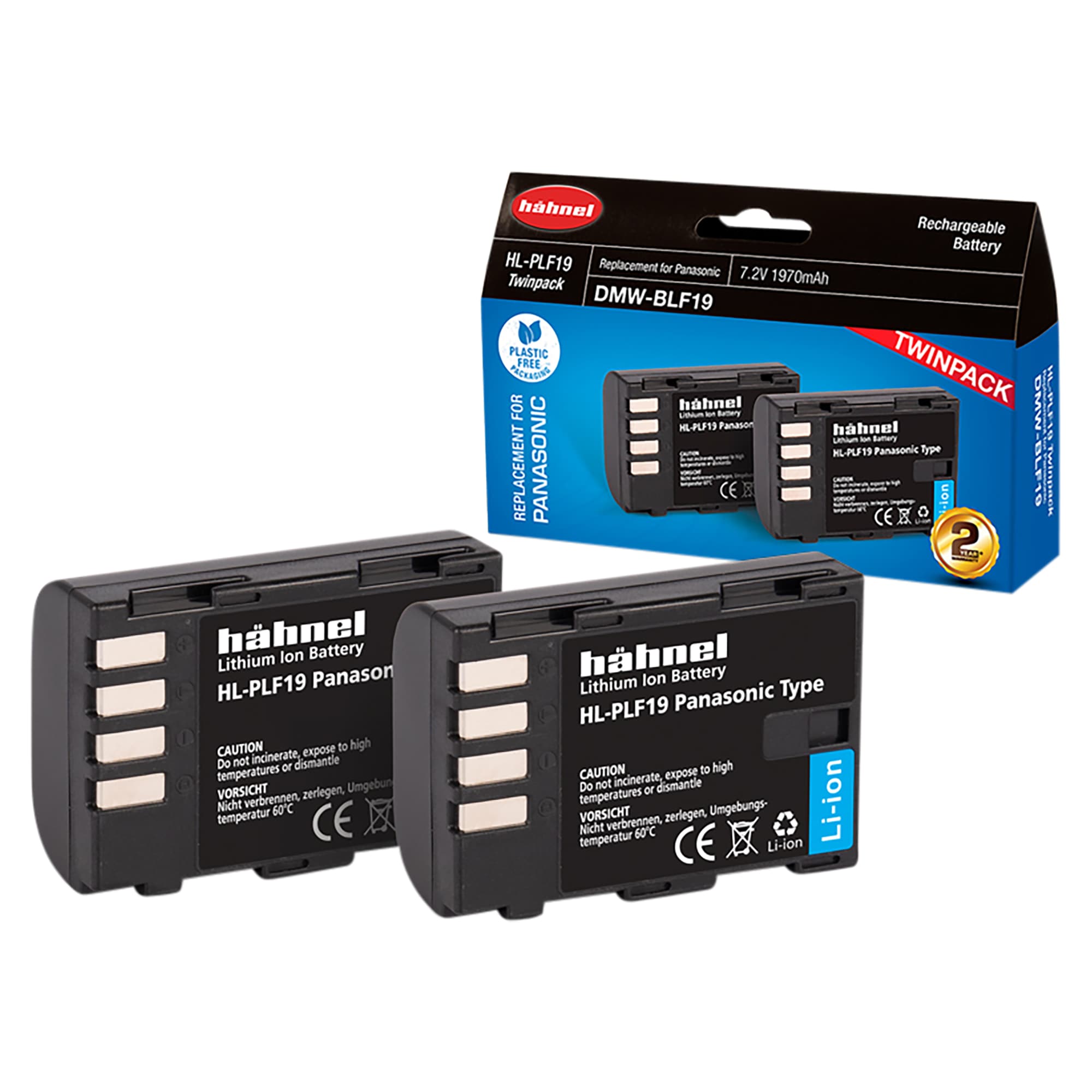 Hähnel Batteri Panasonic HL-PLF19 Twin Pack