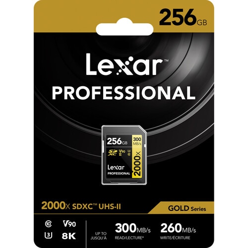 Lexar Pro 2000X SDHC/SDXC UHS-II U3(V90) R300/W260 256GB