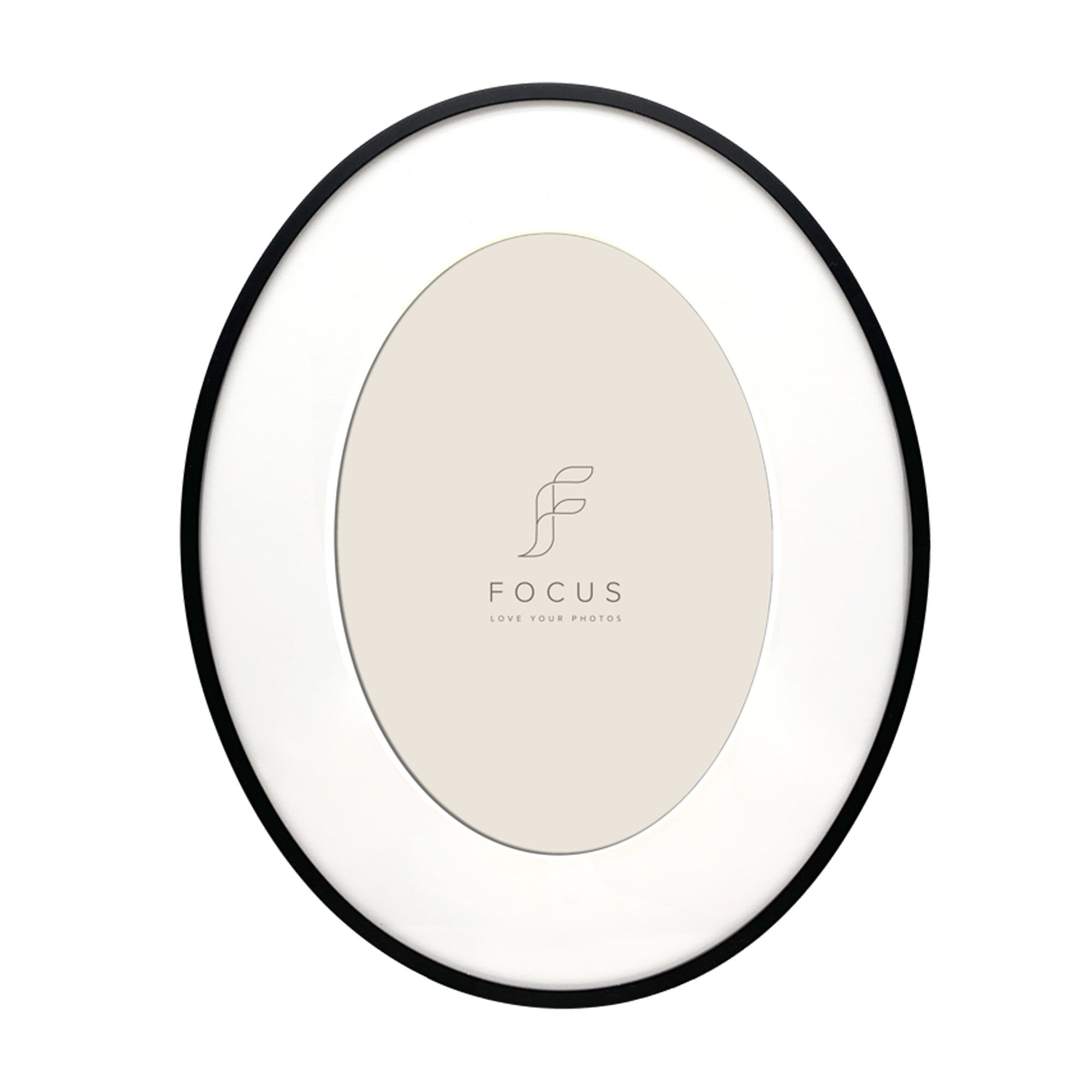 Focus Aster Oval Svart 24,6x30,6/PP 18x24