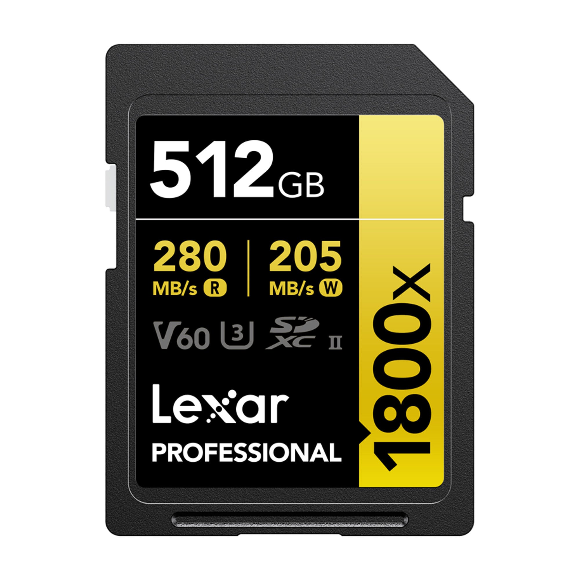 Lexar Pro 1800x SDXC U3 (V60) UHS-II R280/W210 512GB
