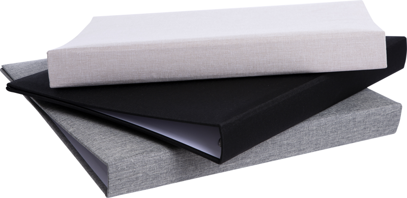 Base Line Canvas Ringpärm Svart