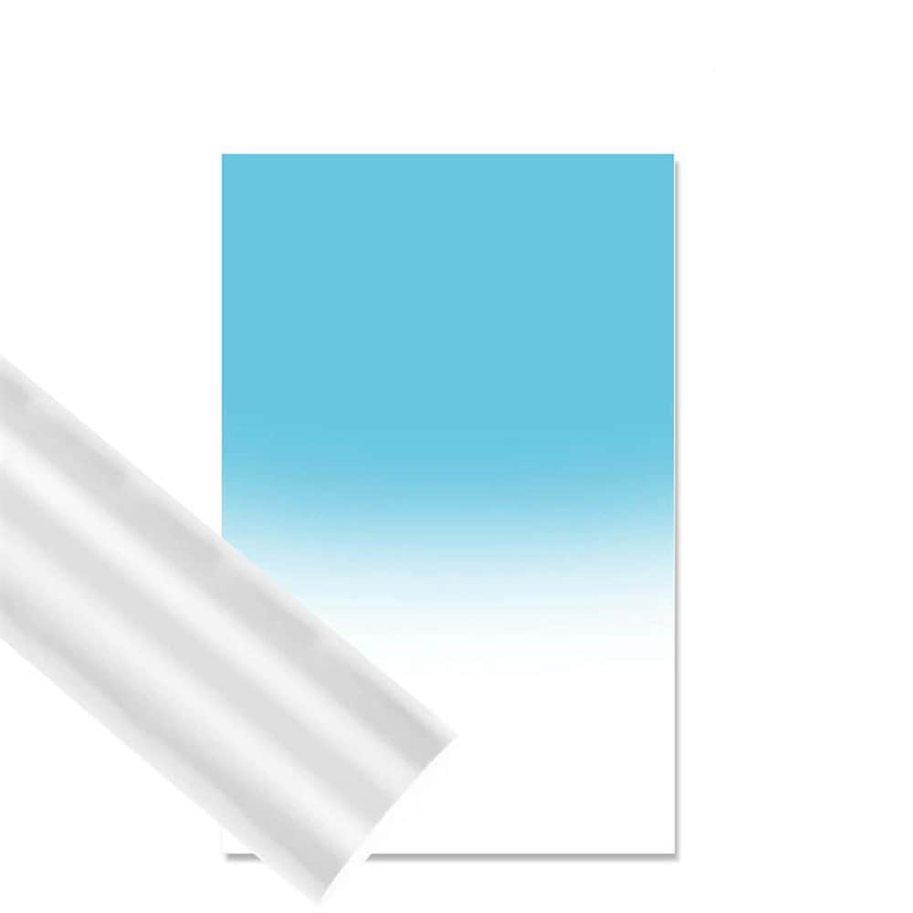 Colorama Tonande PVC-bakgrund 110 x 170 cm Aquamarin - Vit