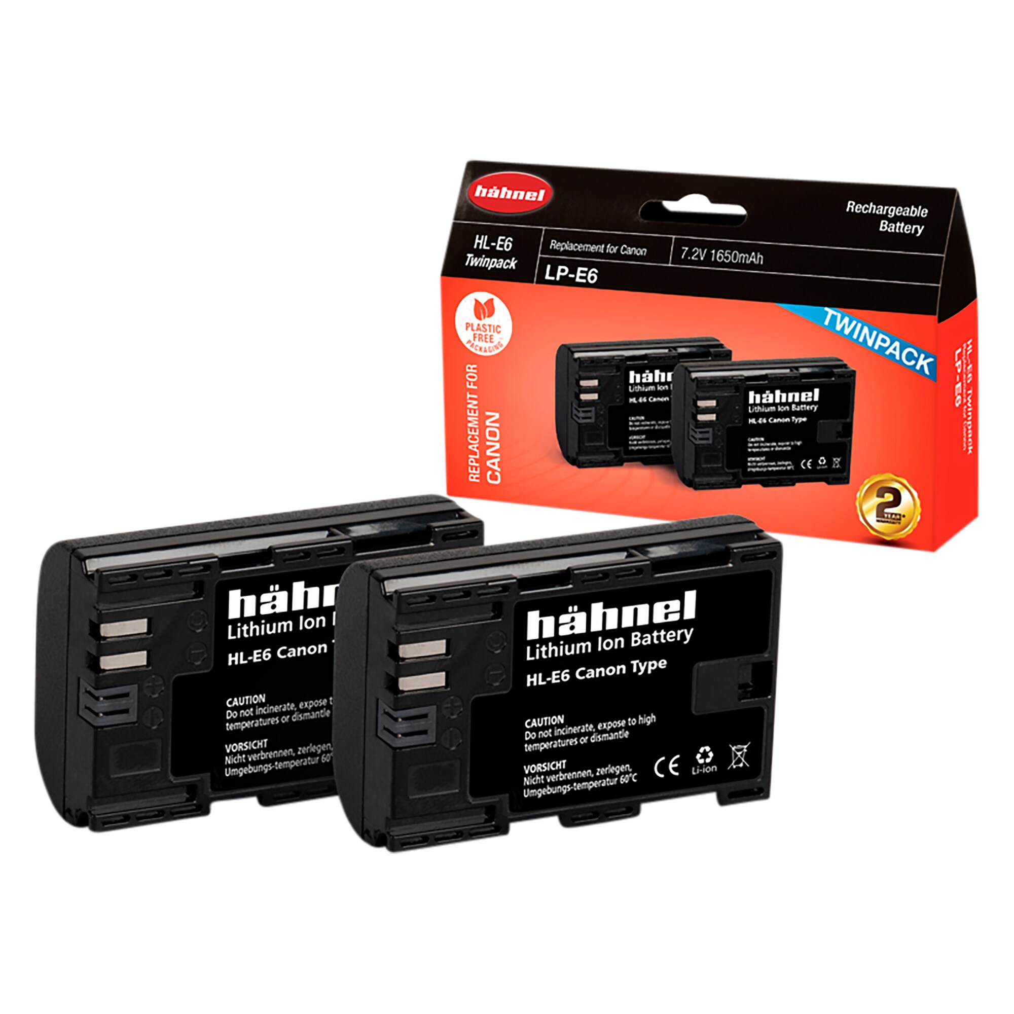 Hähnel Batteri Canon HL-E6 TWIN PACK
