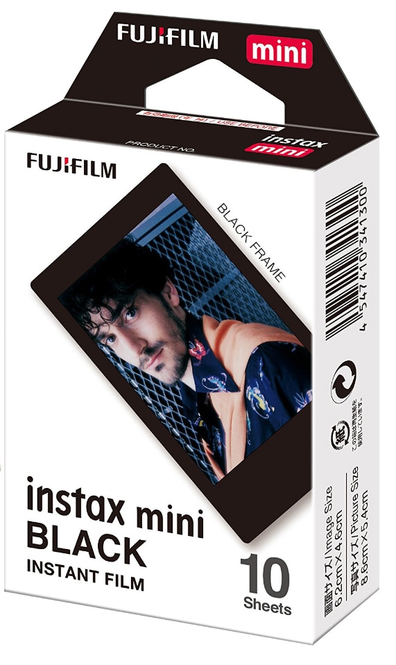 Fujifilm Instax Film Mini 10st Bilder Svart Ram