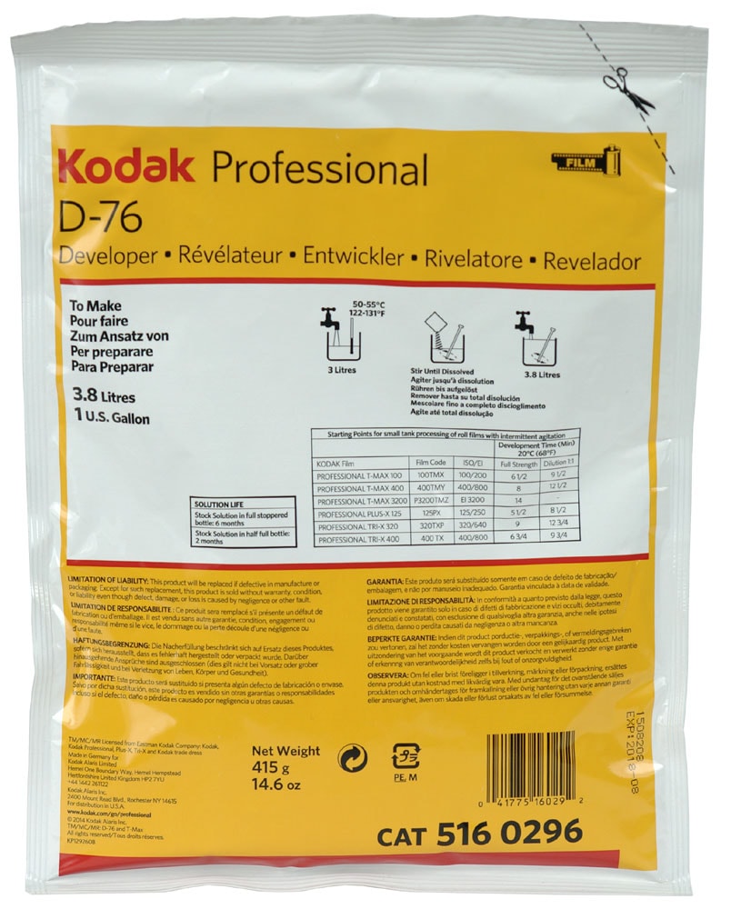 Kodak D76 Framkallare 3,8 liter Götaplatsens Foto