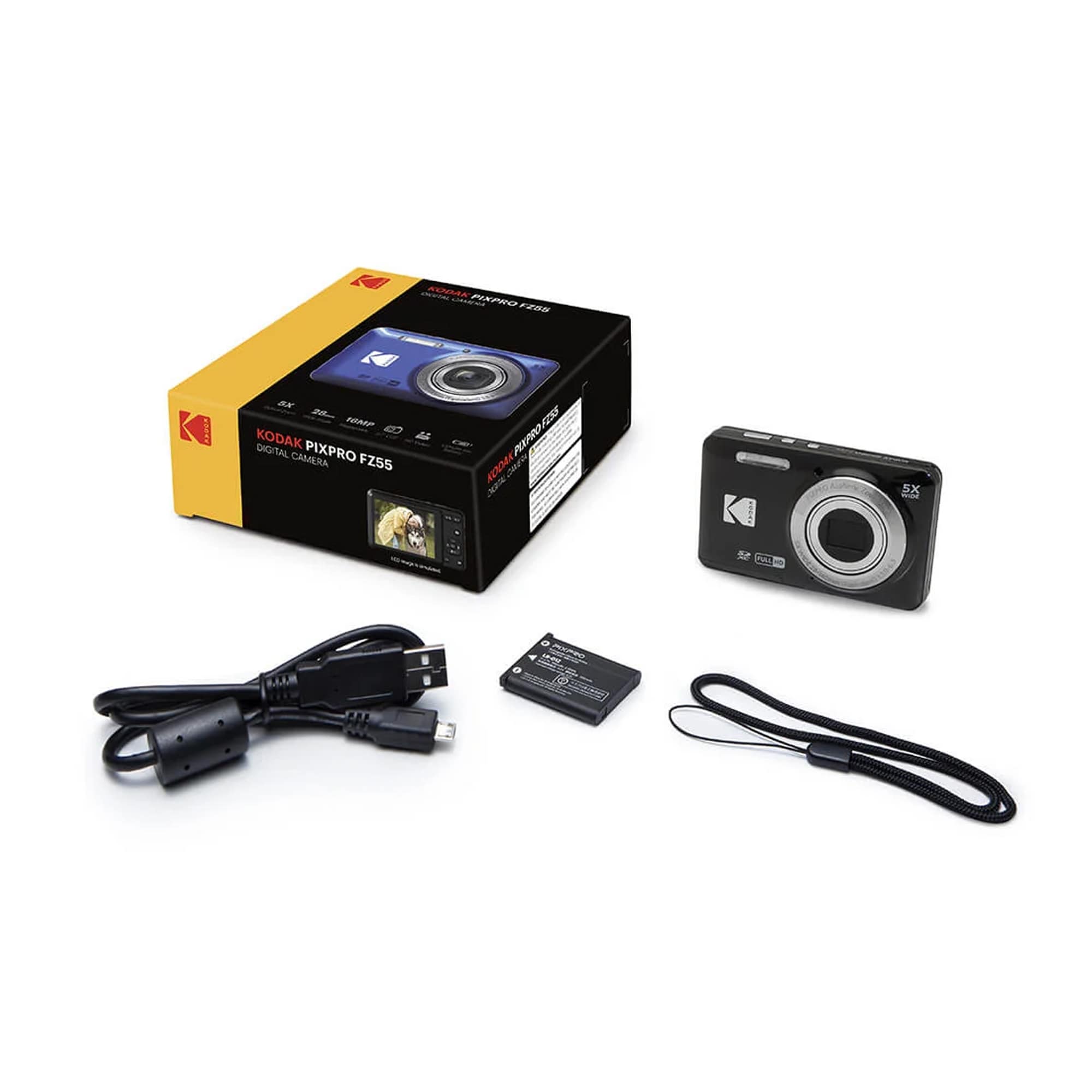 Kodak Pixpro FZ55 CMOS 5x 16MP svart