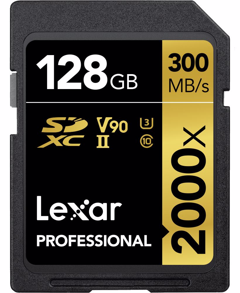 Lexar Pro 2000X SDHC/SDXC UHS-II U3(V90) R300/W260 128GB