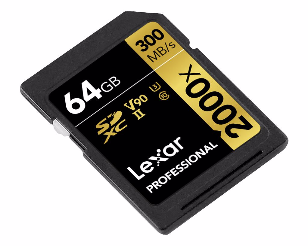 Lexar Pro 2000X SDHC/SDXC UHS-II U3(V90) R300/W260 64GB