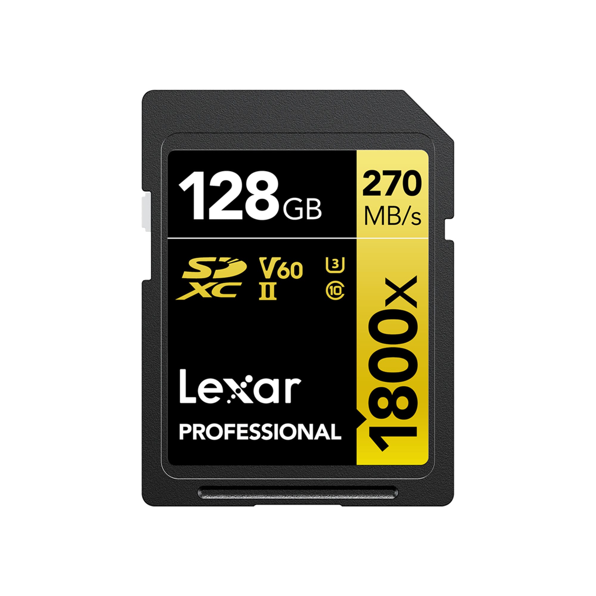 Lexar Pro 1800x SDXC U3 (V60) UHS-II R270/W180 128GB