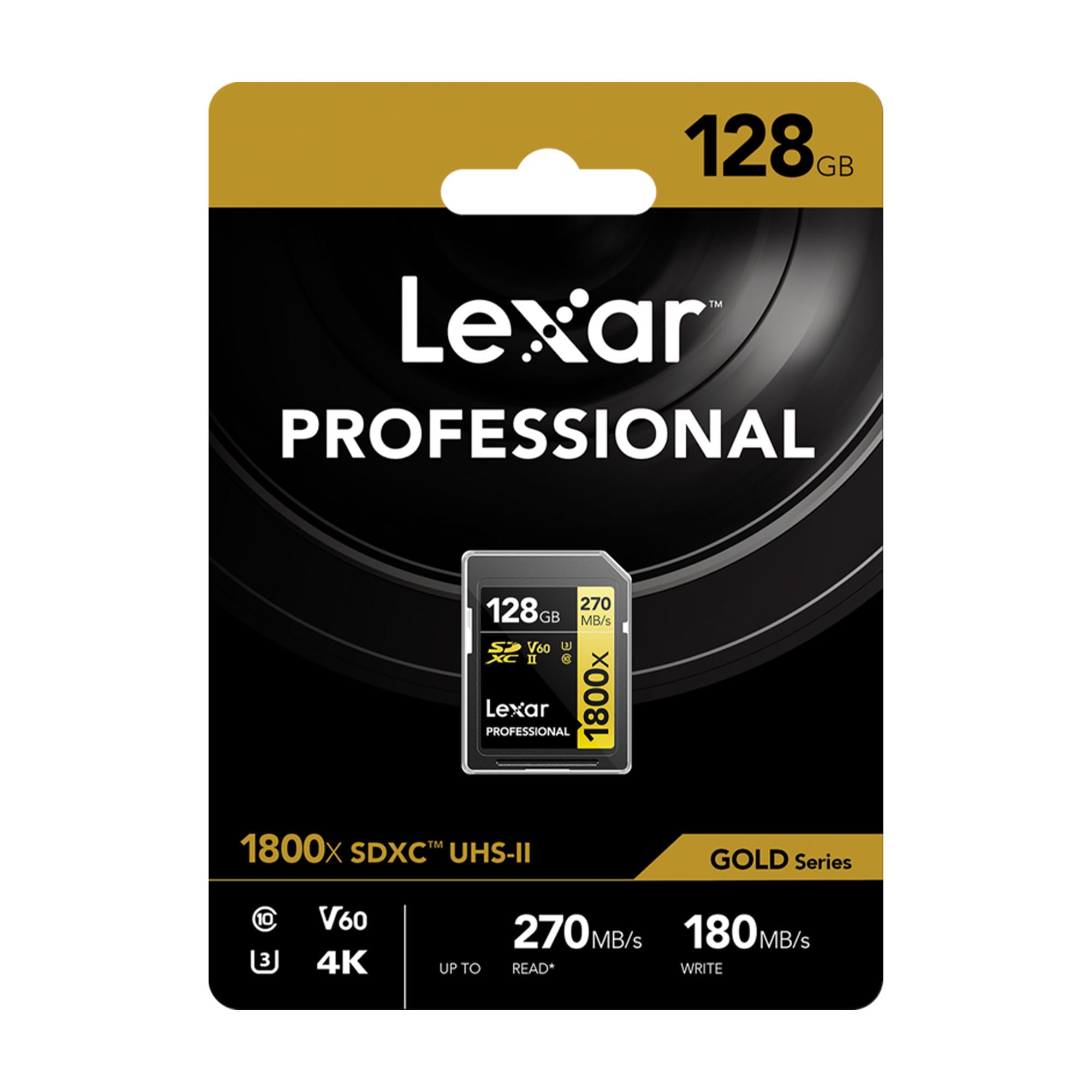 Lexar Pro 1800x SDXC U3 (V60) UHS-II R270/W180 128GB