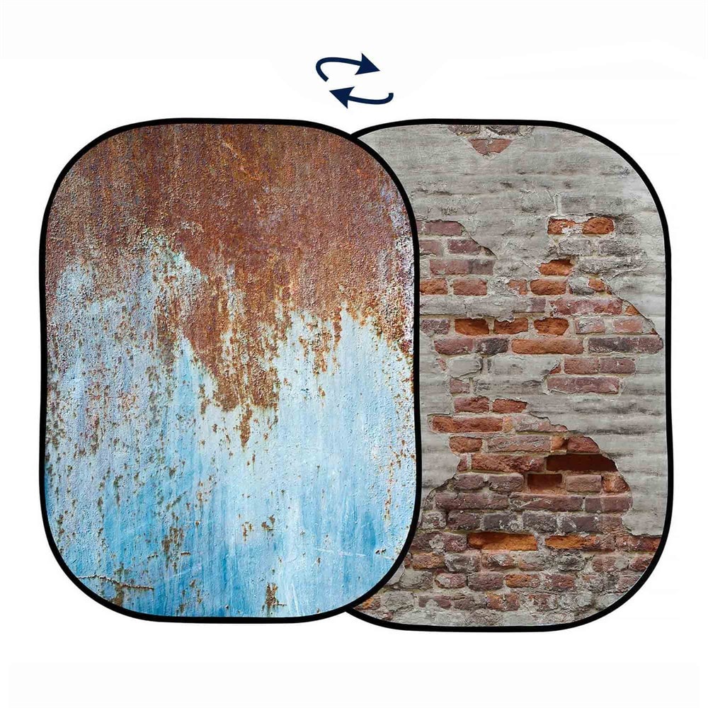 Manfrotto Bakgrund 1.5x2.1m Rustymetal-Plaster Wall