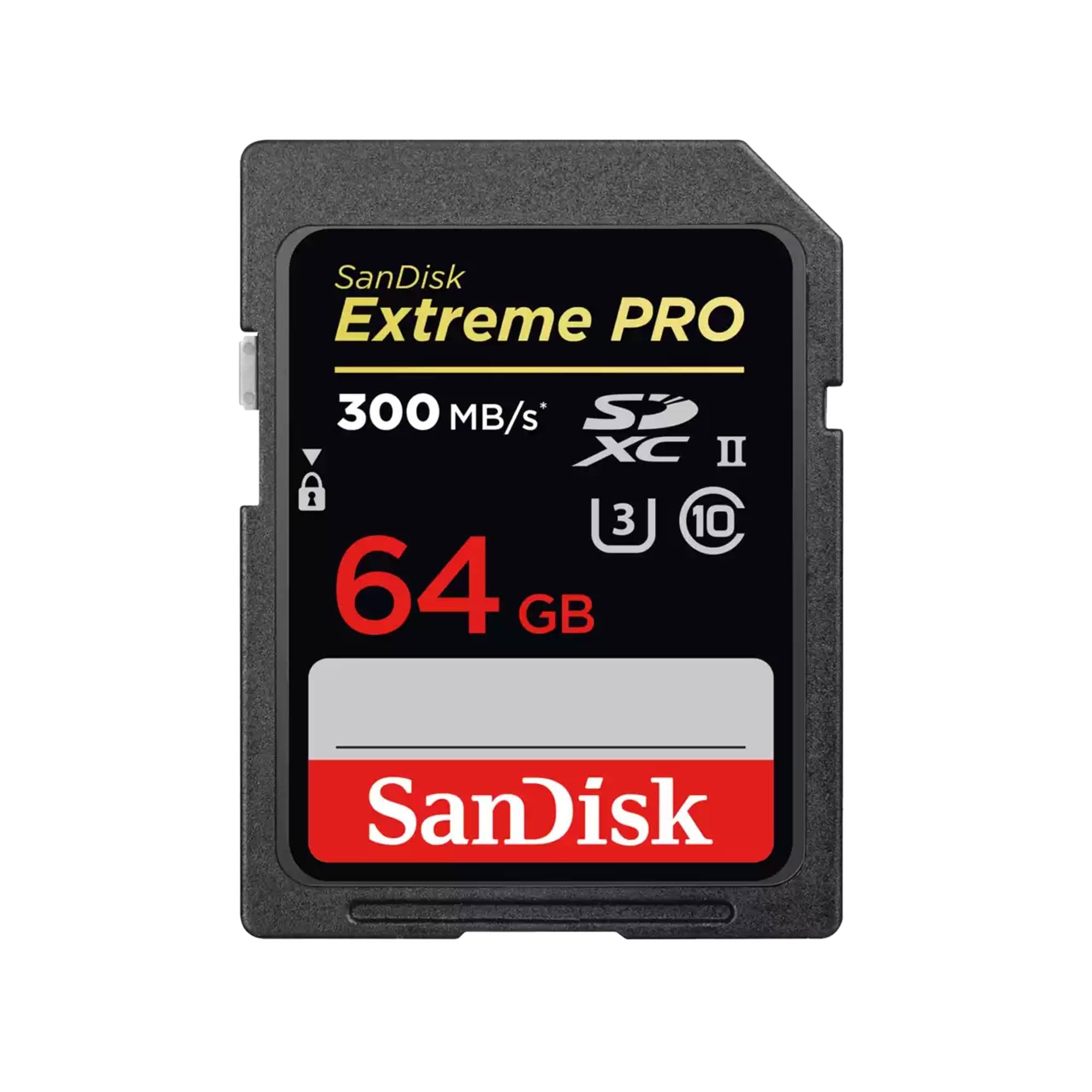 SanDisk SDXC Extreme Pro UHS-II U3 V90 300MB/s 64GB