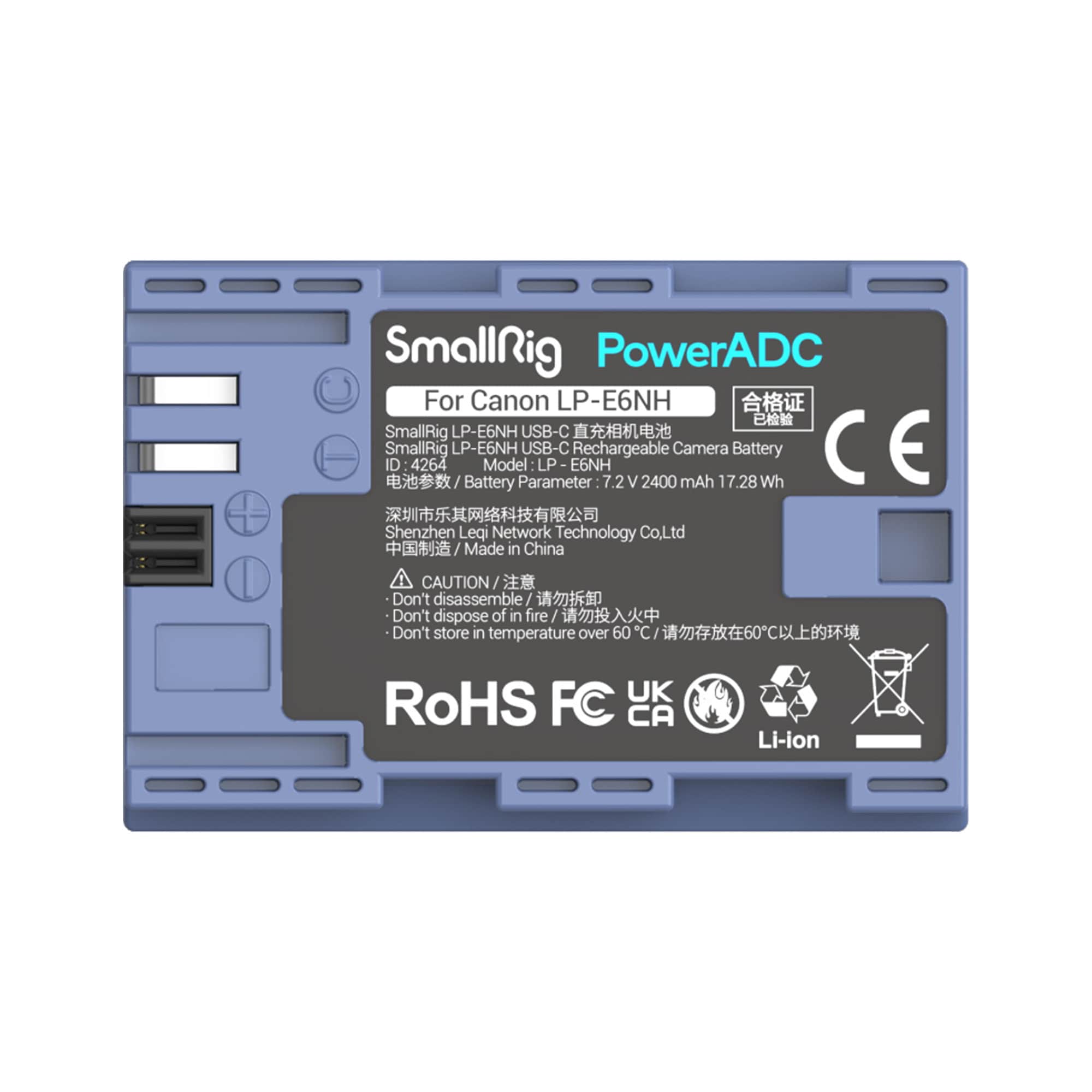 Smallrig 4264 LP-E6NH Batteri USB-C Uppladdningsbart