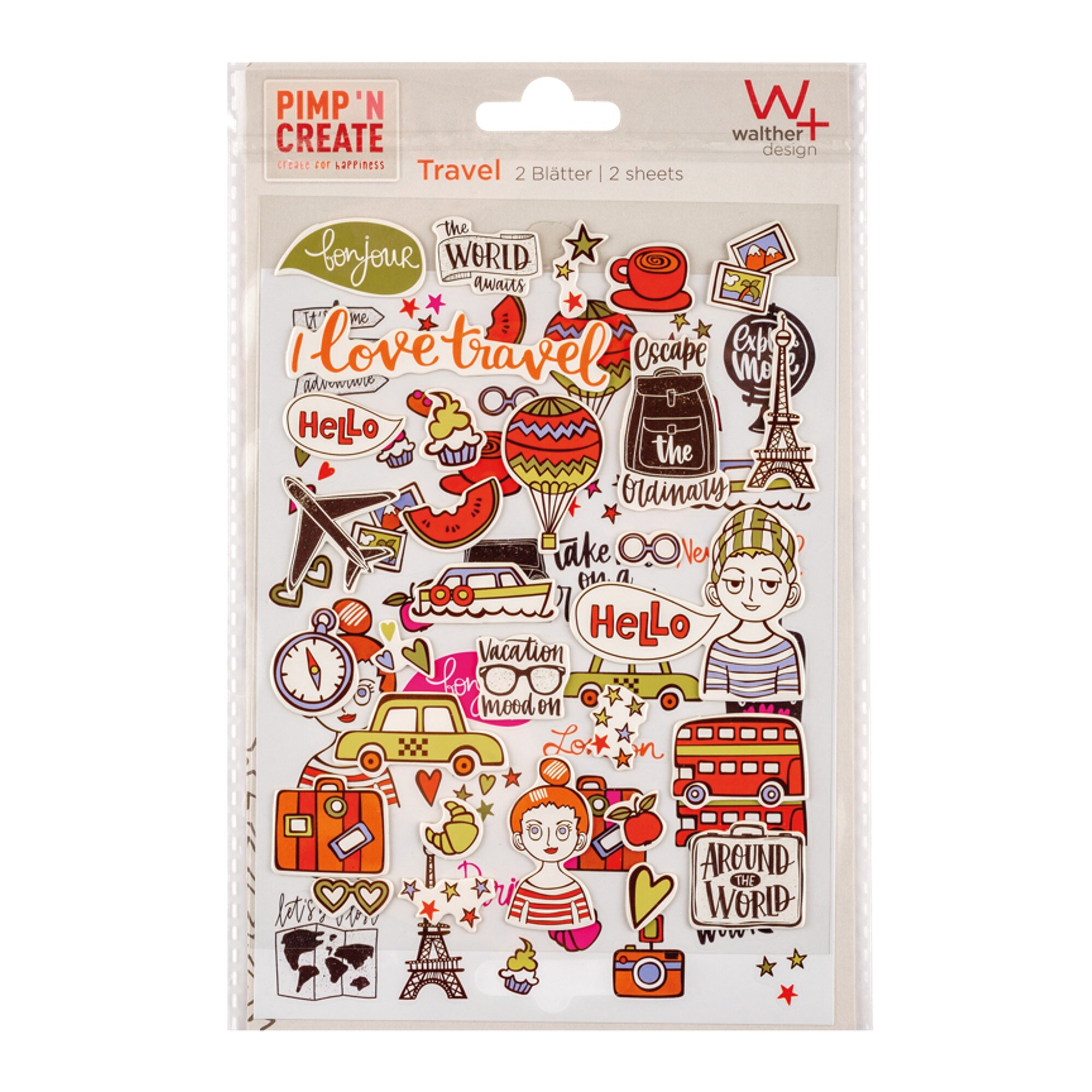 Walther Självhäftande Stickers Travel